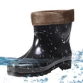 thumbnail image 2 of NOKIO Short Shaft Waterproof Shoes For Men, Men'S Cozy Short Rain Boots With Removable Insulation Man Short Cotton Rainboots Waterproof Rubber Boots For Garden Man Rain Footwear Rain Shoes, 2 of 5