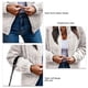 thumbnail image 5 of Chaqueta de manga larga de invierno para mujer, moda Otoño Invierno, cálido Color puro, cremallera, frente abierto, prendas de vestir, abrigo albaricoque XXL, 5 of 5