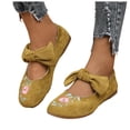 thumbnail image 1 of DAFEI Chaussures Plates Chinoises Brodées avec Nœud, Grande Pointure, Chaussures pour Femmes, Chaussures Plates, Chaussures Simples à Bouche Peu Profonde pour Femmes, 1 of 8