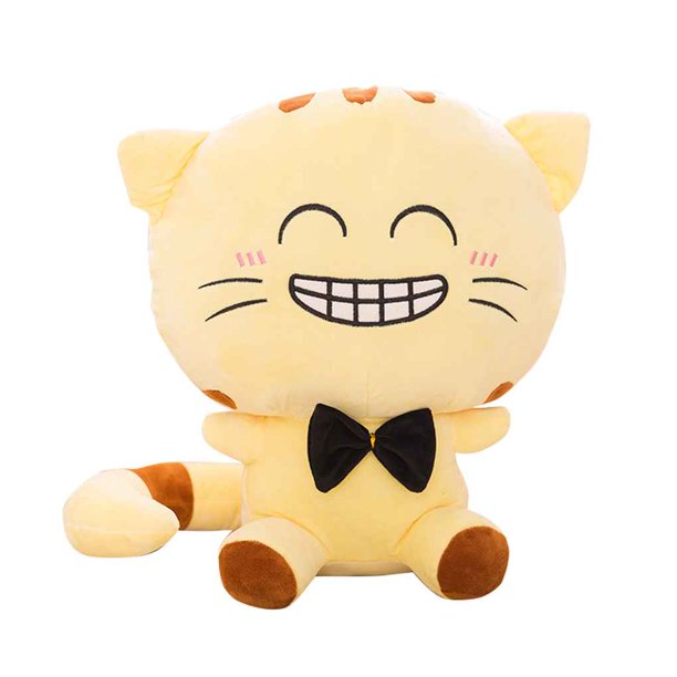Almohada de cojín de felpa de gato, relleno de algodón PP, decoración del hogar, muñeca, cara sonriente, juguetes de peluche de dibujos animados, regalos, 50 cm seitruly WJ1190-10