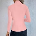 thumbnail image 5 of Ahdbta Women's Turtleneck Long Sleeve Shirts Fall Stretch Basic Tees Ribbed Slim Fitted Sweater Lightweight Knit Pullover Tops, 5 of 8