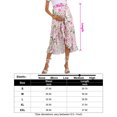 thumbnail image 5 of Women's Maternity Midi Skirt Pleated High Waist Boho Casual Ruffle Flowy Wrap Split Long Skirt, 5 of 5