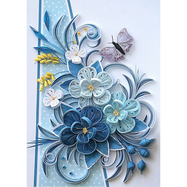 Cuadros Decorativos 5D diamante pintura DIY mariposa flores completo redondo taladro Rhinestone Kit DQrwqpou Nuevos Originales