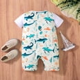 thumbnail image 5 of Akiihool Baby Boy Outfits Short Sleeve Baby Short Sleeve Bodysuits, Bamboo Summer Newborn Infant (White,12-18 Months), 5 of 5