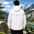 thumbnail image 7 of Sewkxo Men's Cycling Rain Jackets Waterproof Running Bike Windbreaker Lightweight Packable Hooded Jacket,White 4XL, 7 of 7