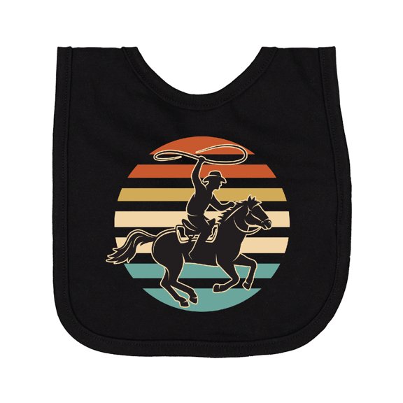 Inktastic Rodeo Team Roping Cowboy Newborn Bib