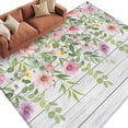 thumbnail image 6 of Colorful Flowers Area Rug 5x7 Washable Rug Non Slip Spring Leaves Floral Botanical Wood Grain Large Area Rug Soft Stainresistant Indoor Floor Carpet for Living Room Bedroom Home Office Dining Room, 6 of 8