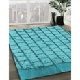 thumbnail image 2 of Ahgly Company Indoor Rectangle Patterned Bright Cyan Blue Area Rugs, 3' x 5', 2 of 6