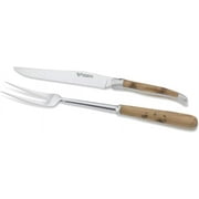 Laguiole en Aubrac 2-Piece Carving Set With Carving Fork And Carving Knife With Juniper Handle
