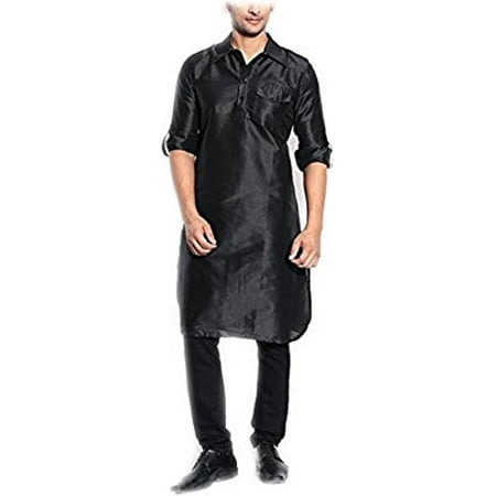 

Royal Men s Silk Blend Pathani Kurta & Churidaar Set