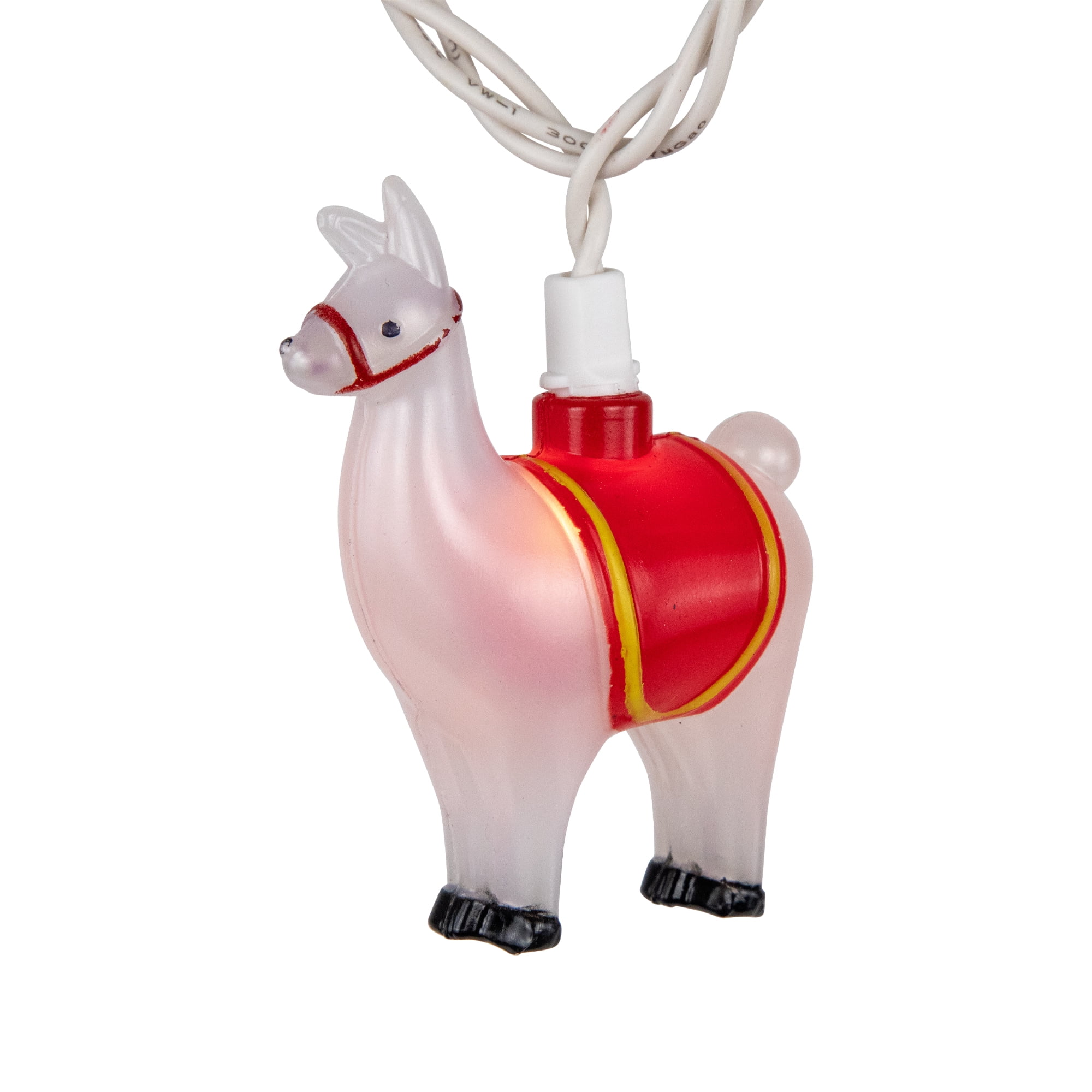 10-Count Clear Llama Patio Light Set 5.75ft White Wire