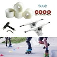 thumbnail image 4 of S SERENABLE Traction à Roue pour Planche à Roulettes Camion 7 Pouces ABEC-11 Roulement Longboard Skate Board Blanc, 4 of 9