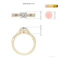 thumbnail image 5 of ANGARA Natural Princess-Cut Diamond Engagement Ring in 14K Yellow Gold for Women (Size-5mm| Color-I-J| Clarity-I1-I2) | April Birthstone, Anniversary, Jewelry Gift for Women | Natural Diamond Ring, 5 of 10