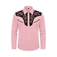 thumbnail image 4 of Bobifish Big Kids Button Down Shirts Long Sleeve Fall Western Denim Color Block Shirts Boys Girls Oktoberfest Outdoor Holiday Tops, 4 of 4