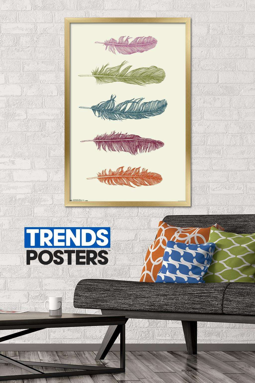 Rachel Caldwell - Feathers Wall Poster, 22.375" x 34", Framed