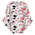 thumbnail image 5 of Valentine'S Day Cupid'S Arrow Women's V-Neck Blouse With 3/4 Ruffled Bell Sleeves Casual Top Ladies Blouses, 5 of 7