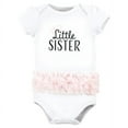 thumbnail image 3 of Hudson Baby Infant Girl Cotton Bodysuits, Little Sister Tutu, 12-18 Months, 3 of 5