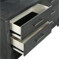 thumbnail image 6 of New Classic Furniture Odessa Solid Wood Dresser with Mirror Set in Charcoal, 6 of 10