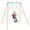 Orange, variant on Yardi Yarda Outdoor Heavy Duty Metal Toddler Swing Set with Stand, Blue
