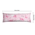 thumbnail image 6 of Long Body Pillow Cover - Soft & Breathable, Hidden Zipper, 20"x54", Tropical Flamingo & Floral Print - Perfect Gift for Beach Lovers, Side Sleepers, Summer Home Decor, 6 of 7