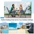 thumbnail image 6 of Costway 2PCS Patio Folding Dining Chairs Portable Camping Armrest Garden Black, 6 of 10