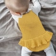 thumbnail image 3 of Baby Bodysuit Cute Newborn Girl Outfits Clothes Tops Fashion Summer Toddler Infant Strap Jumpsuit Solid Knitted Kids Onesie 0-2Y, 3 of 6