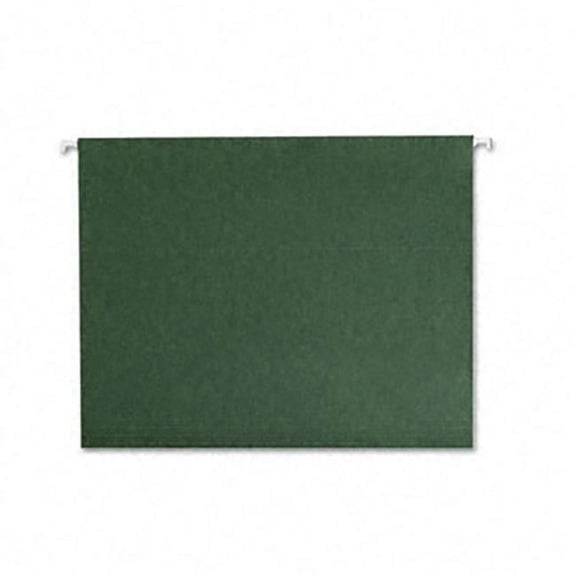 Hanging File Folders- Untabbed- 11 Point Stock- Letter- Green- 25/Box