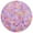 Small Colors Shapes, variant on 15 Inch Round Grid Plate Mats Heat Non-Slip Resistant PVC Placemats for Kitchen Dining Table Decor Purple and Black Tie-dye Texture 1PCS
