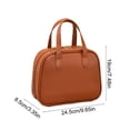 thumbnail image 3 of Qliuoazw Large Capacity Premiums Leather Makeup Bag Portable Waterproof Cosmetic Bag With Dividers High Gloss Tote Travel Organizer For Women, 3 of 6