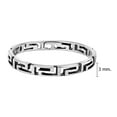 thumbnail image 6 of Trendy Greek Key or Meander Band Sterling Silver Ring-10, 6 of 7