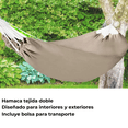 thumbnail image 3 of Hamaca Tejida Doble Beige, 3 of 4