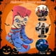thumbnail image 5 of Calcetines de Halloween por encima del tobillo calcetines transpirables novedosos coloridos para hombres y mujeres, 5 of 5