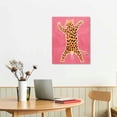 thumbnail image 2 of Nawypu  Framed Canvas Print Wall Art Preppy Room Decor Jungle African Cheetah Fur Rug Sketch Nature Wilderness Drawings Boho Chic Animals Colorful for Living Room, Bedroom, Office, 2 of 4