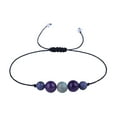 thumbnail image 4 of zttd fashion stone beaded wax line bracelet amethyst flash stone combination bracelet men's and women's bracelet hand jewelry, 4 of 9