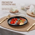 thumbnail image 3 of Vesteel Dinner Plates Set of 6, 7.9inch Ceramic Stoneware Sets for Home Restaurant, Farmhouse Dinnerware for Serving Steak, Pizza, Dishwasher & Microwave Safe, 3 of 8