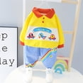 thumbnail image 1 of NEW Autumn children sleepwear clothes for girl Newborn baby Boys Clothing 2PCS tops+long pants sets Kid Clothes set No shoesyellow 12T-100 He Qiyong unisex, 1 of 1