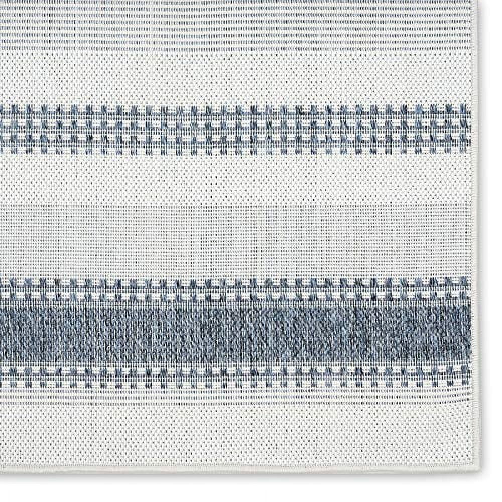 Home Dynamix Tripoli Mateo Modern Striped Indoor/Outdoor Area Rug, Dark Blue/Cream, 5'3"x7'3"
