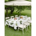 thumbnail image 3 of Outdoor Tablecloth with Umbrella Hole and Zipper, Green Olive Branches Rectangle Table Cloth 60x84 Inch Waterproof Tablecloth, Spring Pastoral Leaves Botanical Picnic Table Cover for Patio Camping, 3 of 7