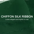 thumbnail image 4 of Uxcell 4 Rolls 1"x5.5Yd Chiffon Ribbon Handmade Fringe Chiffon Silk Ribbon Dark Green, 4 of 6
