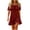 Wine, variant on Summer Dresses for Women off Shoulder Ruffle Sleeve Midi Dress Elegant Trendy Casual Sundress