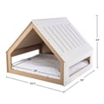 thumbnail image 2 of PETMAKER Indoor Dog House for Small to Medium Pets up to 80lbs - Wood Doghouse with Cushion, White, 2 of 11