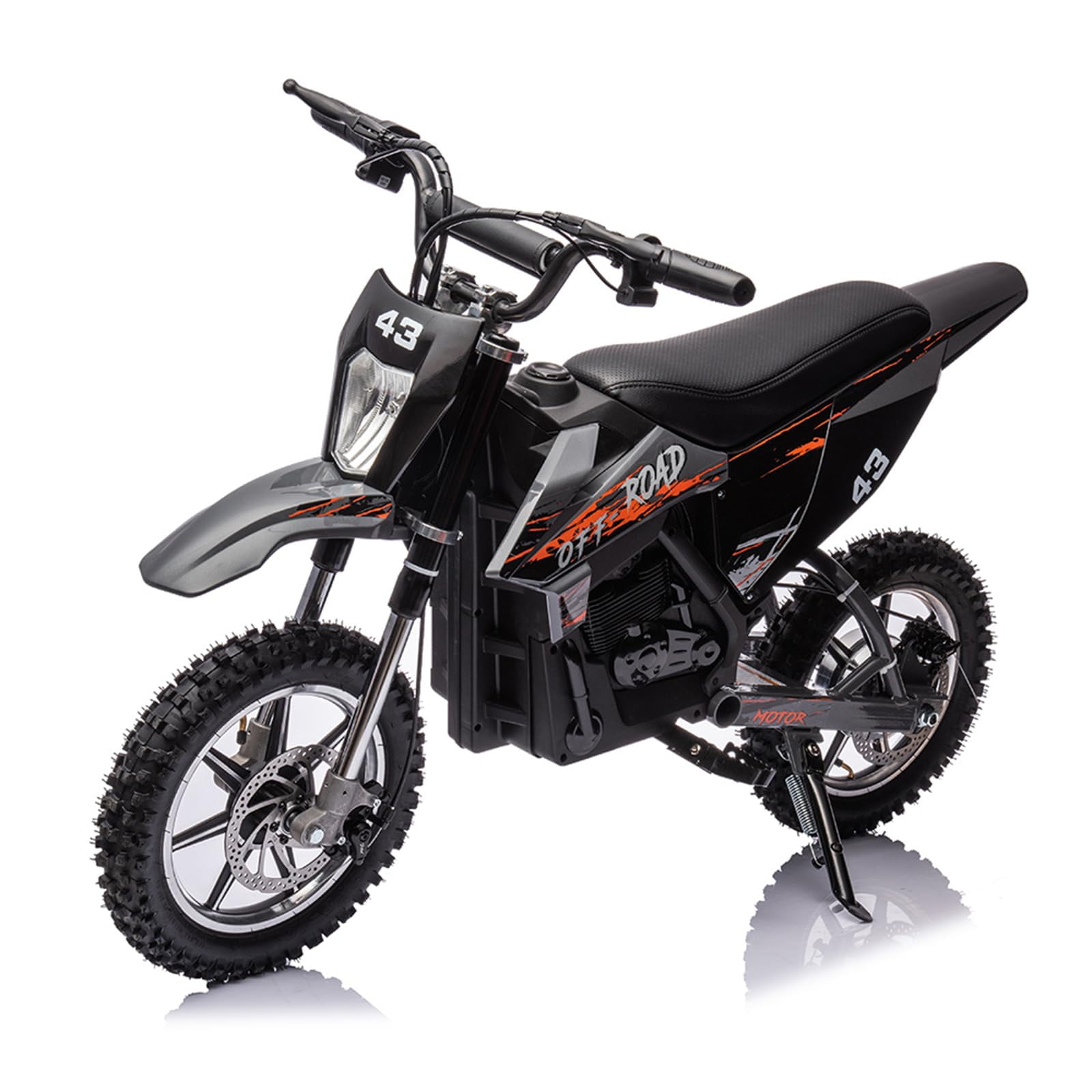 Faitaliicy Electric Dirt Bike Electric Motocross Off-Road Bike for Age 14+,36V Ride on Motorcycle 350W Brushless Motor Fast Speed 15.5MPH with LED Headlight, Leather Seat,Front+Back Brake for Teens