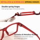 thumbnail image 5 of Gafas de lectura GTSY Metalless con bisagras de resorte sin tornillos +1,75, 5 of 7