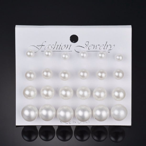 Conjunto de joyería de estilo de moda, pendientes, 12 pares de pendientes de circonita de imitación cuadrada con placa, pendientes de diamantes con forma de corazón de melocotón