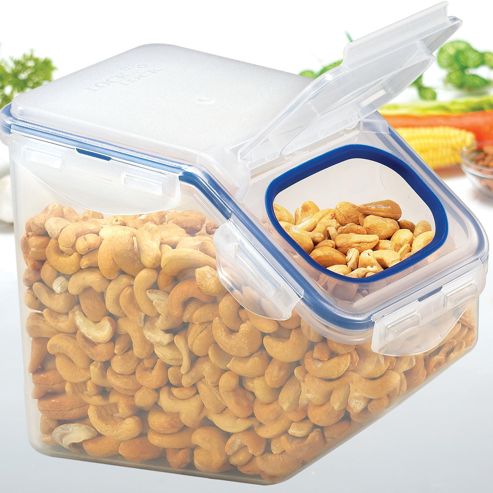 LockandLock Rectangular Food Container with Locking Lid and Divider,  91-Ounce, 11.2-Cup