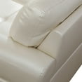 thumbnail image 6 of Hommoo Sofa Set, Faux Leather Synthetic Leather 2-Piece Sofa Set,L-Shaped Sectional Couch Set with Left Armrest for Living Room，White（No Ottoman）, 6 of 7
