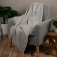 thumbnail image 6 of Sticky Toffee Muslin Throw Blanket for Adults, 100% Cotton, 60x50 in, Soft Lightweight and Breathable Throw for Couch, Gray, 6 of 7