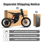 BIBUFF GT600 Electric Dirt Bike for Adults, 7500W Peak Motor 55MPH, 72V 30Ah Battery 80+ Miles Range, Full Suspension Hydraulic Brakes, 19/17 Tires, Off-Road e-Motorcycle UL2849