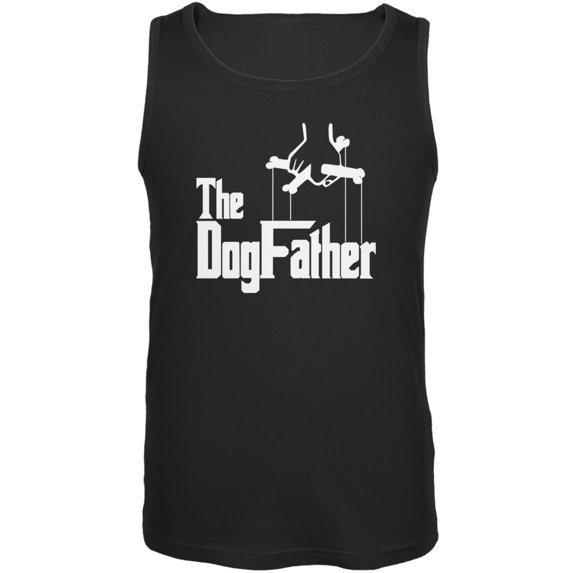 Fathers Day - The Dog Father Black Adult Tank Top - Large