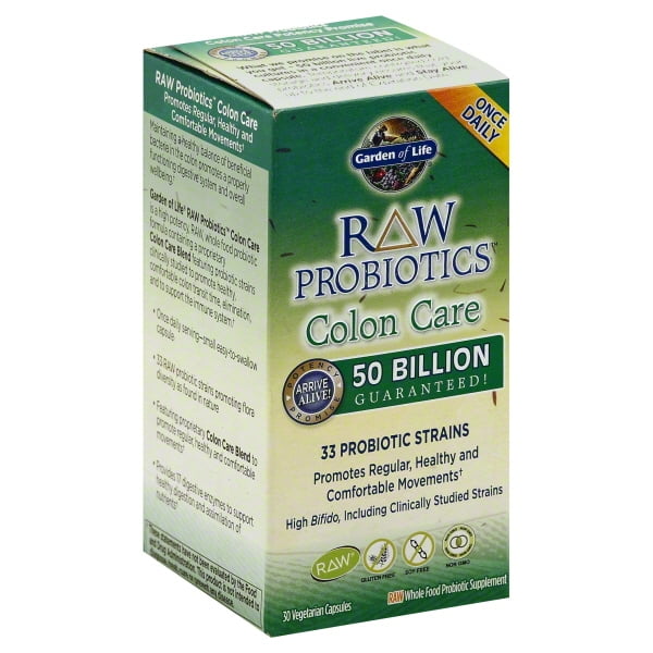 Garden Of Life Garden Of Life Raw Probiotics Colon Care 30 Ea Walmart Com Walmart Com